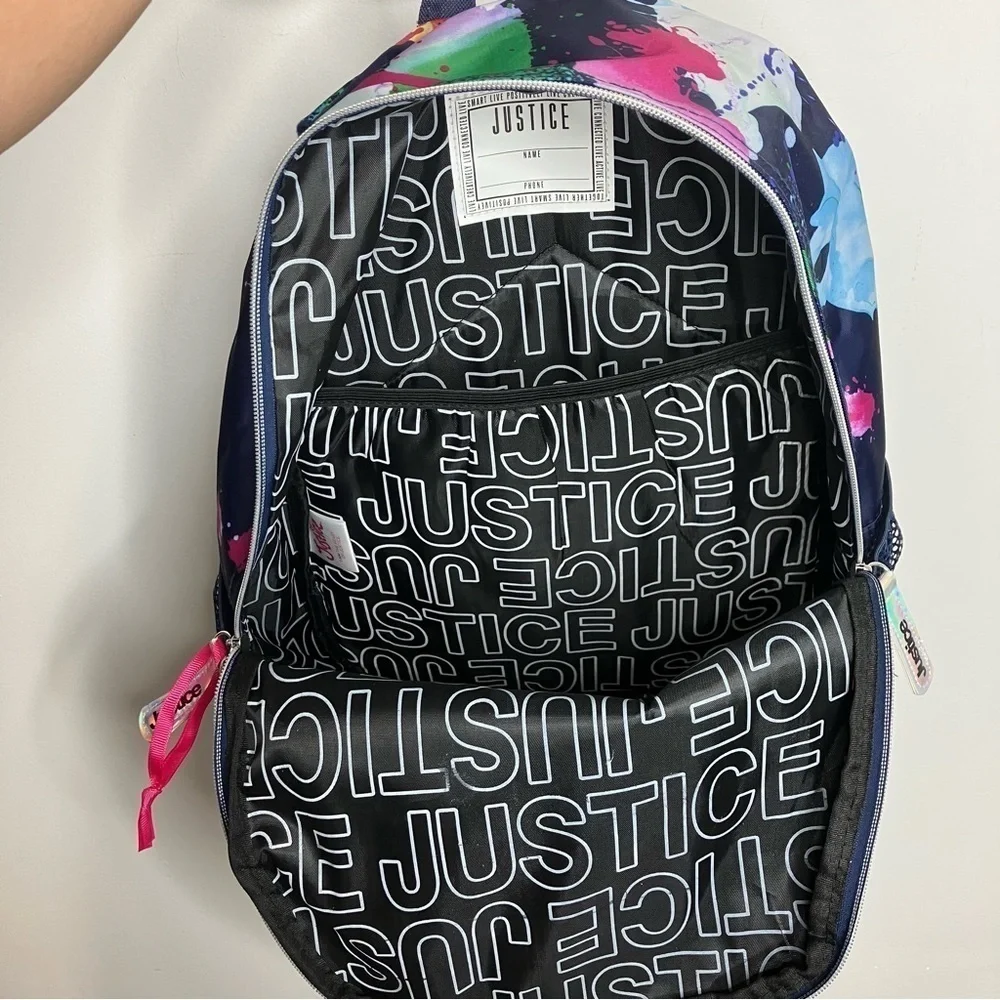 Justice backpack paint splatter design large‎